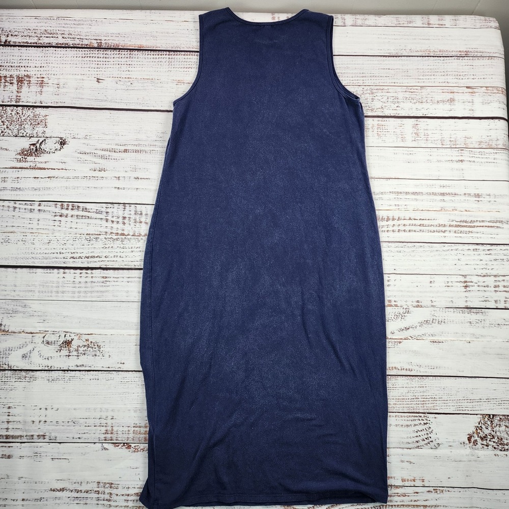Eileen Fisher Tencel Lyocell‎ Maxi Tank Dress Womens S Small Blue Jersey Knit - Picture 2 of 6